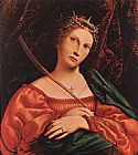 Lorenzo Lotto Canvas Paintings - St Catherine of Alexandria